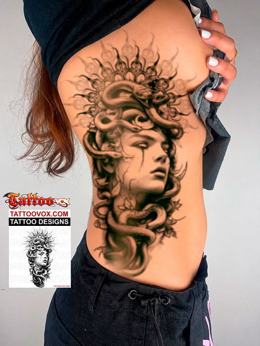 Beautiful Medusa Tattoo Design Premium Tattoovox Artwork