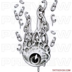 Eye Unchained Tattoo Design