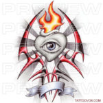 Heart Eye Tattoo Design