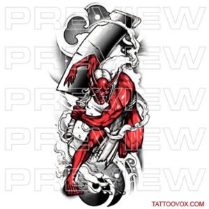 Japanese Oni demon Tattoo Design DRAWING TATTOOVOX DOWNLOAD BUY