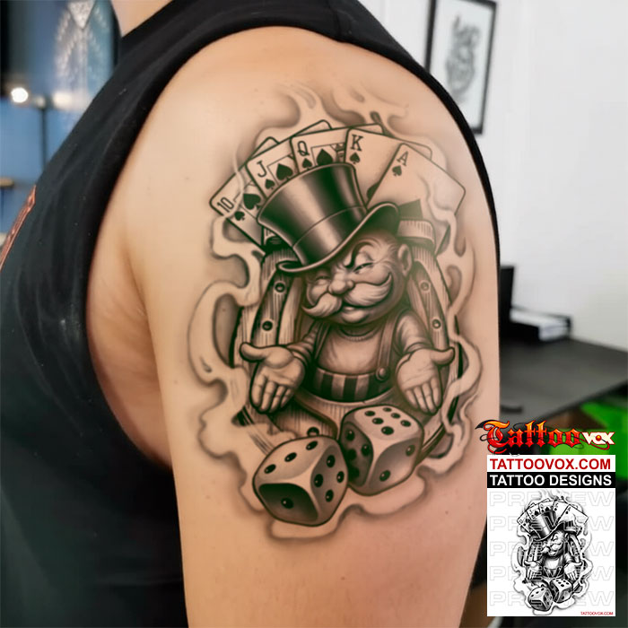 Monopoly Man Rich Uncle lucky tattoo ideas