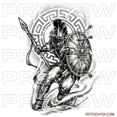 Powerful Achilles Tattoo Tattoo Drawing tattoovox drawings design download