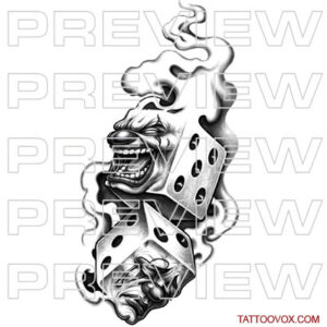 Smile Now Cry Later Dice Tattoo Drawing tattoovox drawing sketch download buy