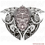 Warrior Sleeve Polynesian Aztec