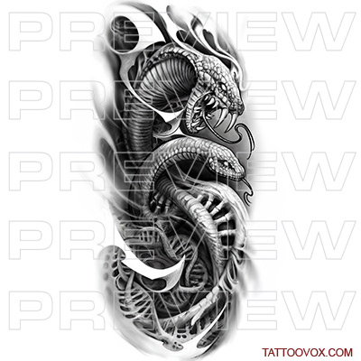 Waterproof Black White Double Snake Flower Arm Tattoo - Temu New Zealand