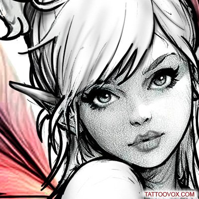 tattoo design featuring a beautiful fairy with colorful wings surrounded by butterflies is a breathtaking homage to enchantment, tattoovox drawing sketch buy download