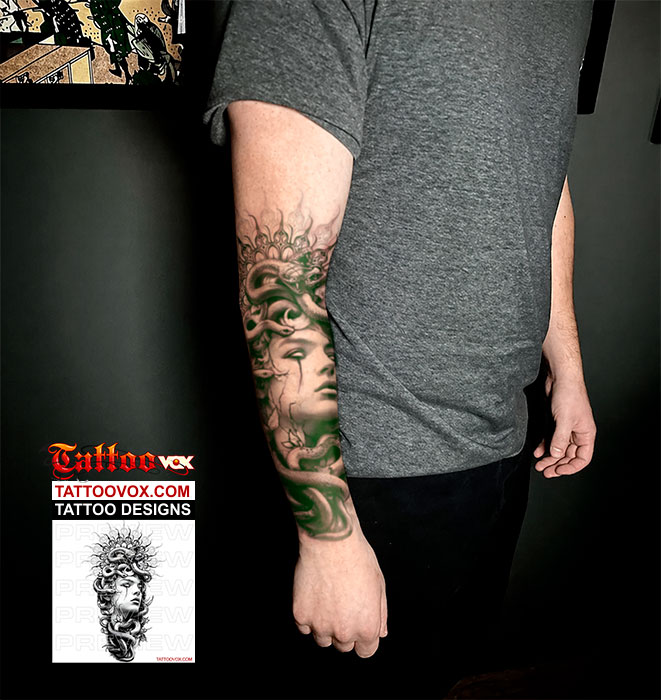 Beautiful Medusa Tattoo Design Premium Tattoovox Artwork