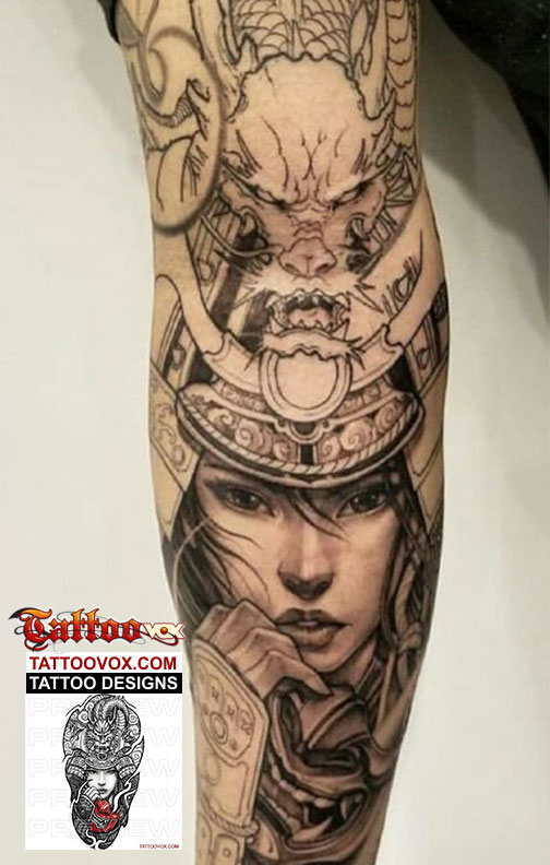 samurai girl halfsleeve tattoo using CNC CW2 #cnctattoo #cnccw2 #cnc #... |  TikTok