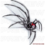 Black Widow Spider tattoo design