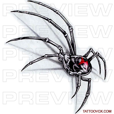 Black Widow Spider tattoo design - TattooVox Award Winning Tattoo Designs  Online