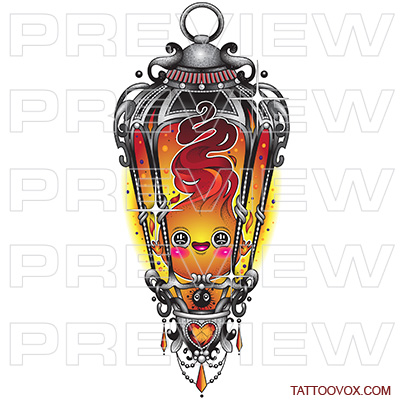 calcifer lamp tattoo design tattoovox