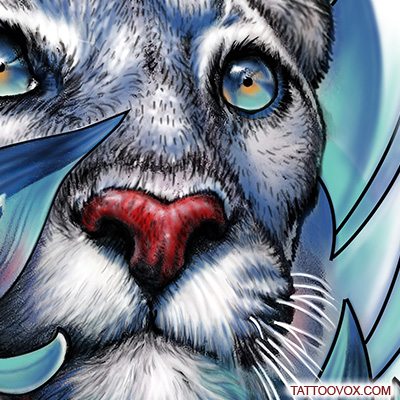 cougar realistic watercolor colorful puma tattoo idea tattoovox
