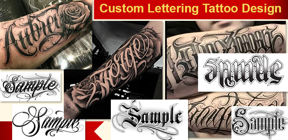 custom lettering tattoo design service tattoovox 24 hours delivery