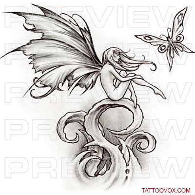 Fairy Butterfly Tattoo Design - TattooVox Award Winning Tattoo Designs  Online