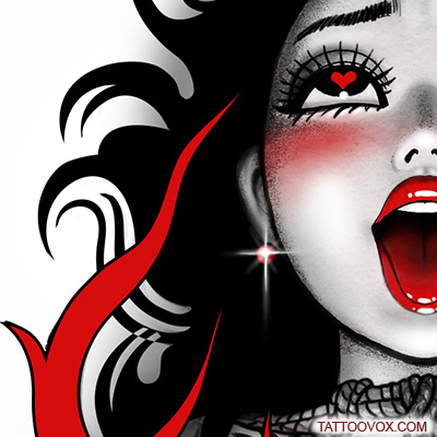 hot girl lust shibari asian red fire ahegao tattoo ideas tattoovox