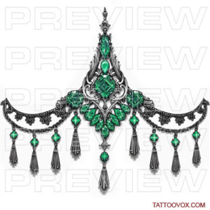 jewel underboob Emerald tattoo Chandelier sketches ideas tattoovox