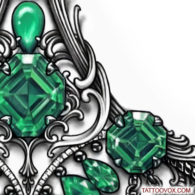 jewel underboob Emerald tattoo Chandelier sketches ideas tattoovox