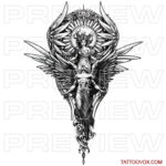 Male and Female Angels Tattoo Design TATTOOVOXarchangel icarus