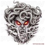 Medusa Gorgons tattoo design