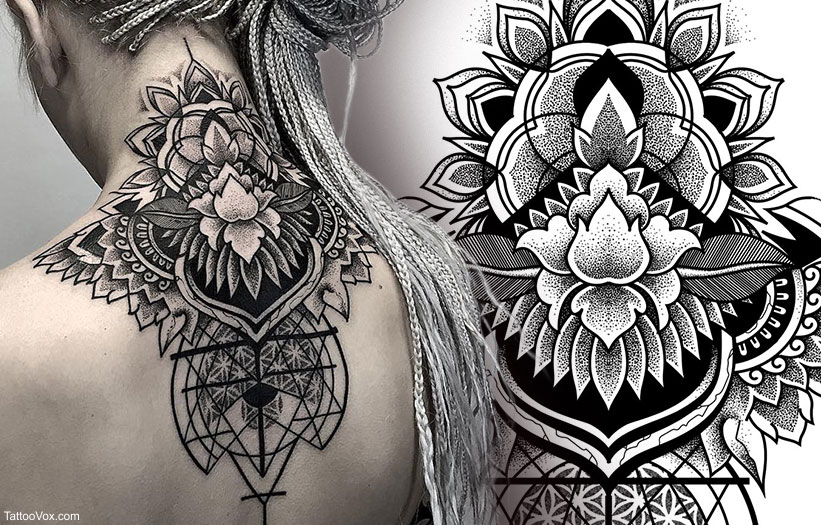 Dotwork Neck Tattoo – Vic Market Tattoo