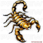 Red Scorpion Tattoo Design