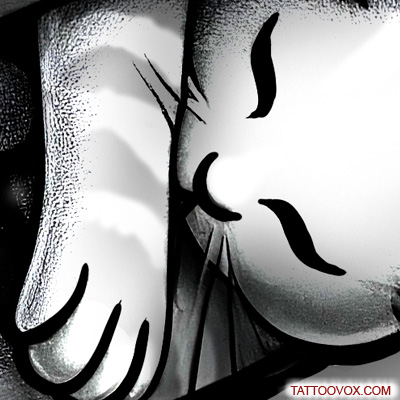 Sleeping Cat Skull Shaped tattoo design tattoovox amazing drawing download buy