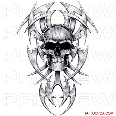 Tribal Skull Tattoos Transparent - PNG All | PNG All