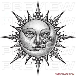 sun and moon tattoo design download tattoovox