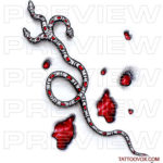 Three Headed Snake tattoo design