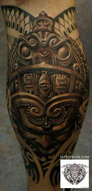 Warrior Sleeve Polynesian Aztec - TattooVox Award Winning Tattoo Designs  Online