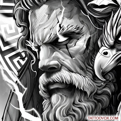 Zeus Tattoo Design Greek God Ideas - TattooVox Professional Tattoo Designs  Online