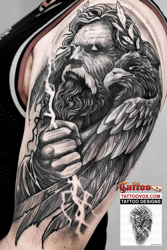 250+ Best Zeus Tattoo Designs With Meanings (2023) Greek Mythology -  TattoosBoyGirl | Poseidon tattoo, Zeus tattoo, Mythology tattoos